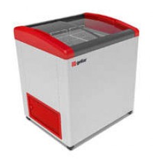 Ларь морозильный GELLAR FG 250 E гнутое стекло (-12...-25) красный