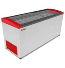 Ларь морозильный GELLAR FG 700 E гнутое стекло (-12...-25) красный