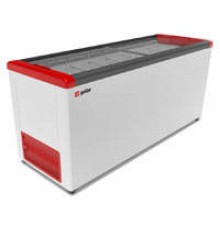 Ларь морозильный GELLAR FG 700 C прямое стекло (-12...-25) красный
